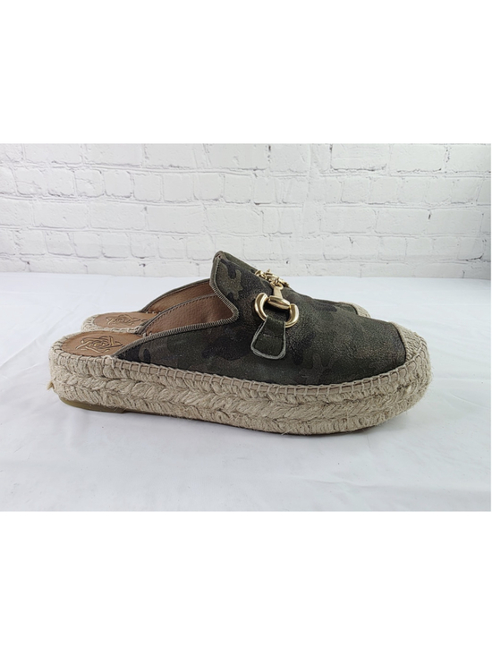 Conchisa Shoes - Conchisa Espadrilles Mules Camouflage/ Gold Hardware Size 37 6.5 - 7